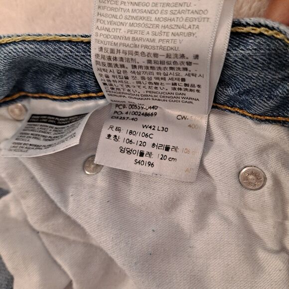 Levis 559 Jeans Mens 42 X 30 Relaxed Straight Leg Medium Wash - Picture 6 of 12